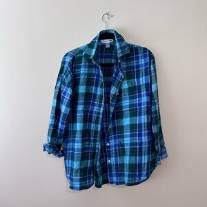 Blue and Green “Boyfriend Shirt” Old Navy